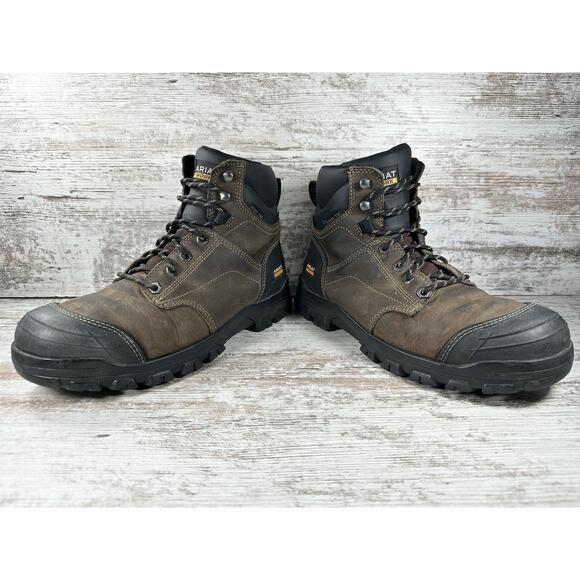 Mens Ariat Treadfast Brown Leather 6\